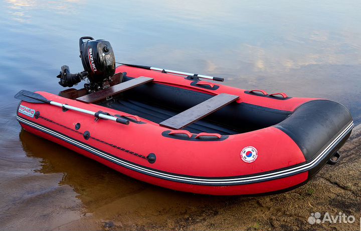 Лодка mishimo lite 430 (красно-черная)