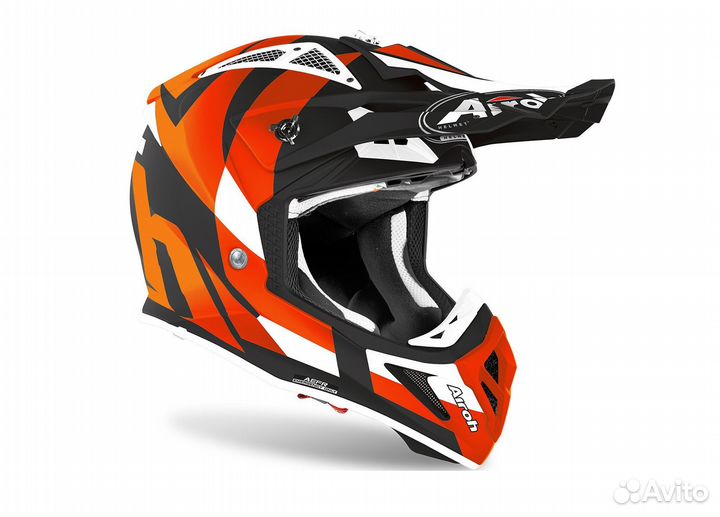 Шлем кроссовый airoh Aviator ACE Trick Оранжевый