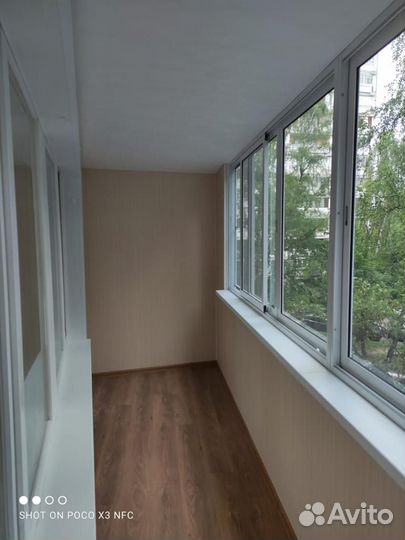 Остекление г-образного балкона