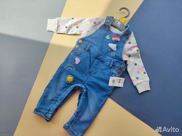 Новый комплект с комбинезоном 68 Mothercare