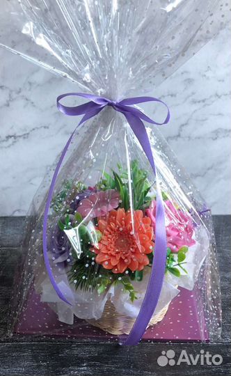 Букет цветов из мыла