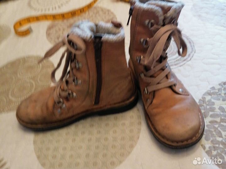 Ботинки льняные и сапоги кожанные