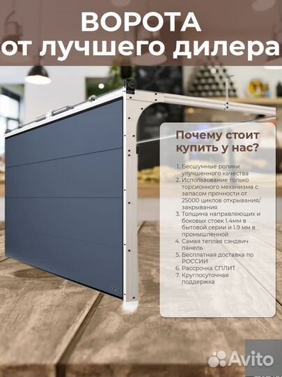 Гаражные Ворота Секционные ral 7016 2.1 x 1,8