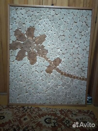 Панно из спилов дерева