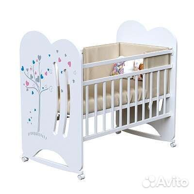 Кроватка колесо/качалка до 4 лет ложе 120*60 см