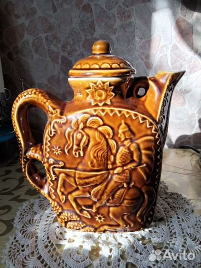 Чайник обливная керамика завода 