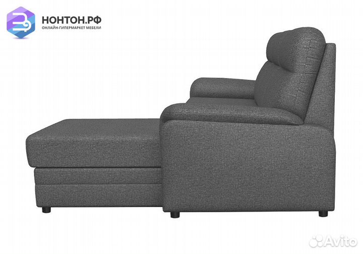 Диван угловой дельфин Омега 2-1 тёмно-серый