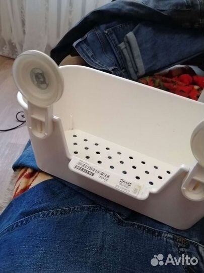 Полочка на присосках lkea очень вместительная