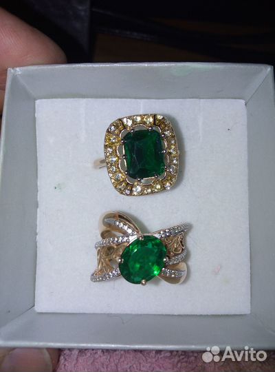 Серебряное кольца, серьги