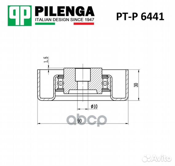 Pilenga Ролик натяжителя ремня mitsubishi lancer
