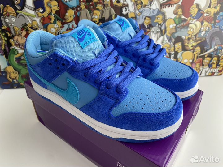 Nike sb dunk low blue raspberry кроссовки