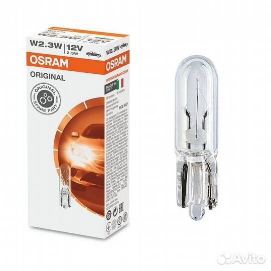 Лампа накаливания сигнальная w3w w2.1x9.5d origina