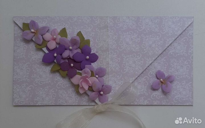 Открытка-конверт ручной работы