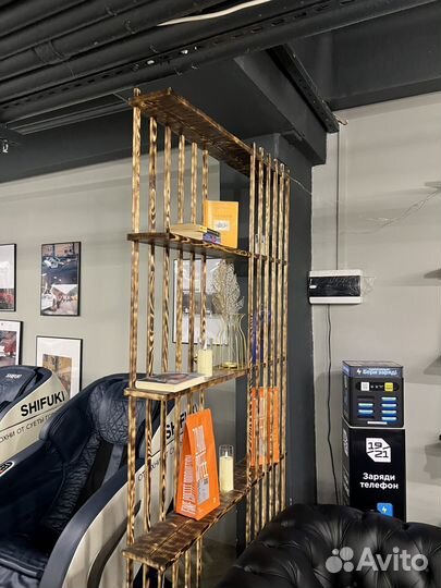 Полка стелаж деревянный лофт