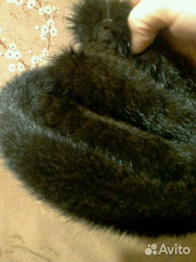 Головной убор, вязаная норка