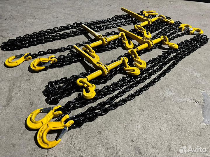 Крепежные цепи на трал 10мм 3м крюк-крюк