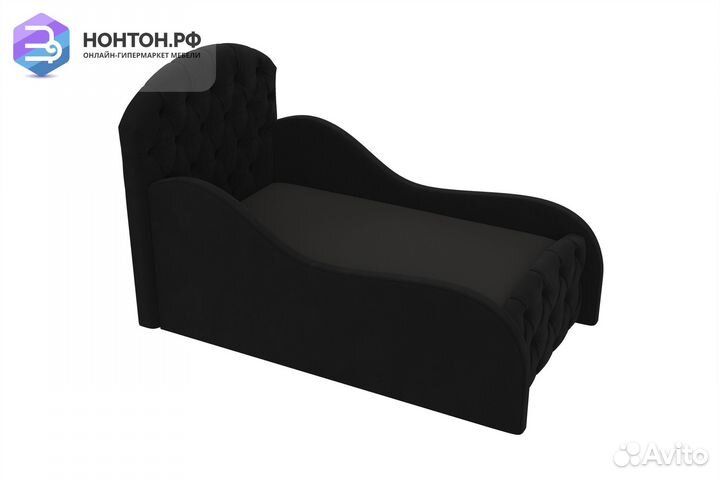 Детская кровать Майя Люкс микровельвет черный