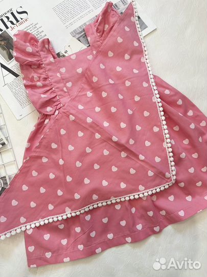 Платье детское с косынкой 98 104 110 116 122