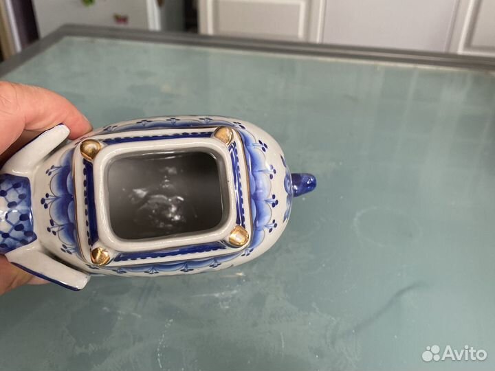 Гжель, шкатулка для хранения чая