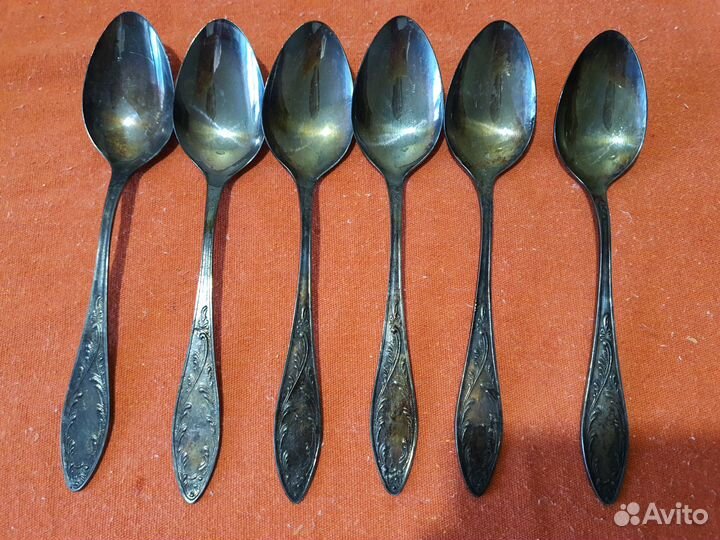 Ложки столовые и кофейные мельхиор СССР
