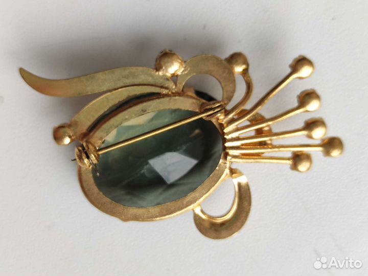 Броши ананас красная и серая винтаж редкость