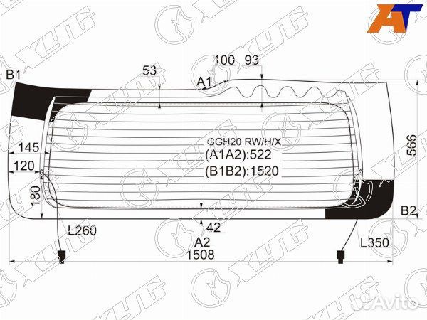 Стекло заднее toyota alphard