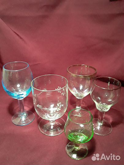 Рюмка на ножке Стекло СССР Винтаж посуда