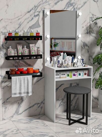 Полки для ванной, Freya, Чёрная, 50 см