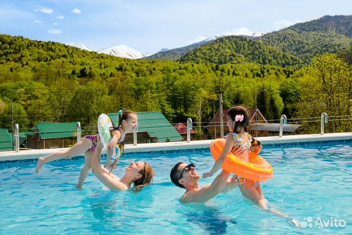Отдых в горах Адыгеи с термальным бассейном