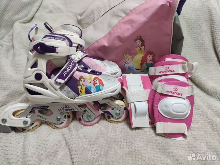 Роликовые коньки детские для девочки 31-36 размер