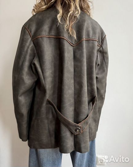 Винтажный пиджак, унисекс, XL