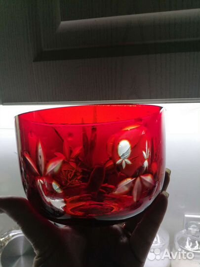 Ваза красная Чешская