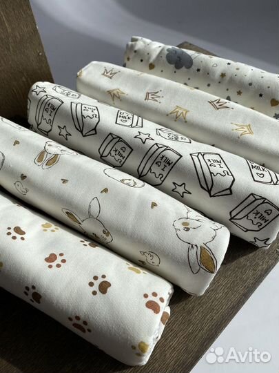 Набор пеленок текстильных 5шт 110х75