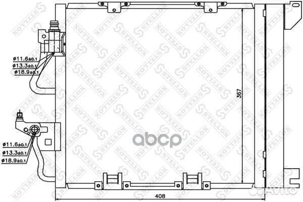 10-45195-SX радиатор конд Opel Astra 1.7CDTi 0