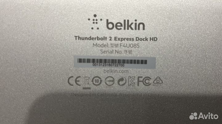 Докстанция Belkin Thunderbolt 2 Express Dock HD
