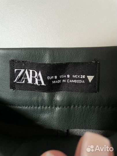 Кожаные брюки Zara