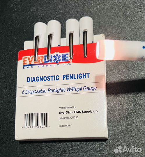 Фонарик Dixie Ems (США) с шкалой размера зрачка