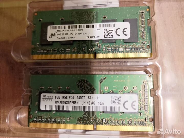 SO-dimm оперативная память ddr4 4gb и 8gb
