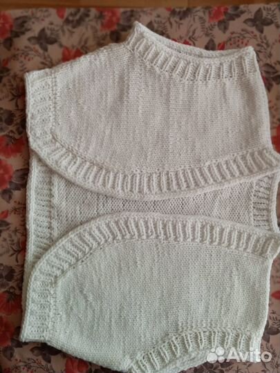 Болеро белое ручной вязки