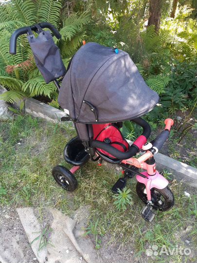 Детский велосипед с родительской ручкой