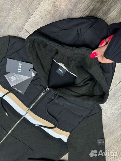 Мужская кофта куртка Hugo Boss с капюшоном