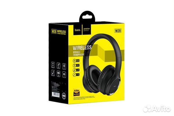 Наушники беспроводные hoco W28 черные