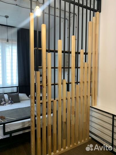 Реечные перегородки в стиле лофт 