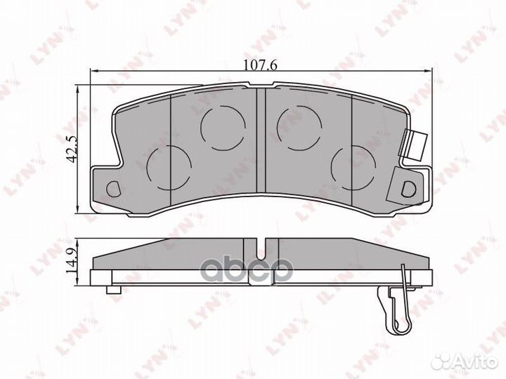 Колодки задние lynxauto BD-7521 BD-7521 lynxauto