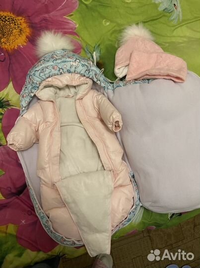 Детский кокон трансформер 2в1