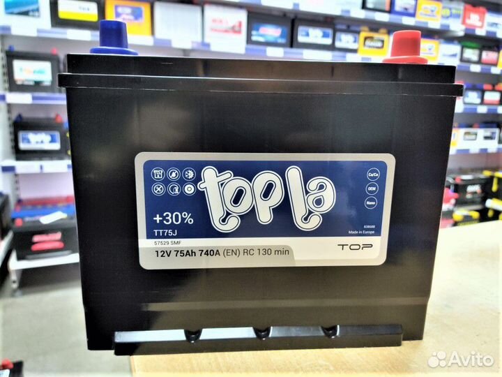 Акб 75Ач Topla Top Asia (75D26L, 80D26L)