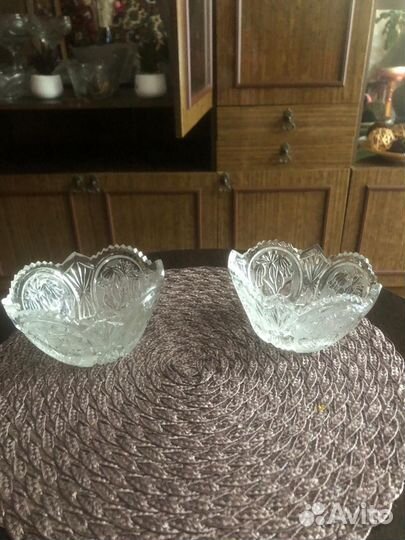 Конфетница салатник хрусталь СССР