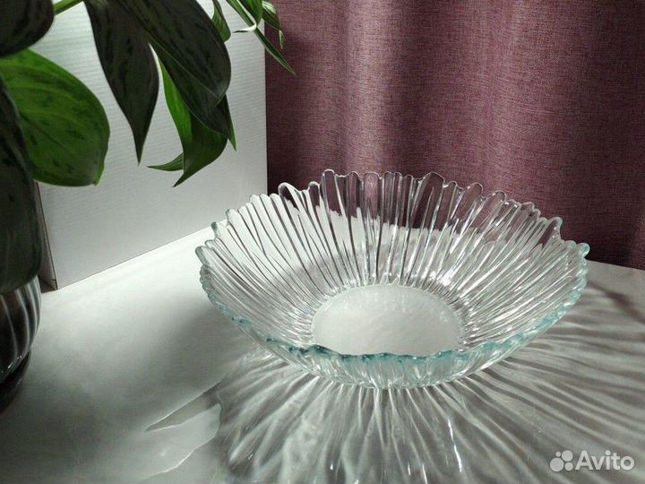 Салатник Aurora d 30 см Ваза для фруктов стекло