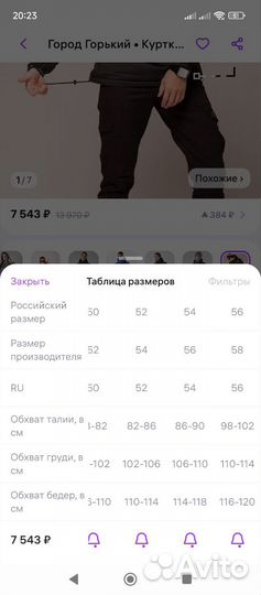 Анорак мужской зимний 54 Город Горький