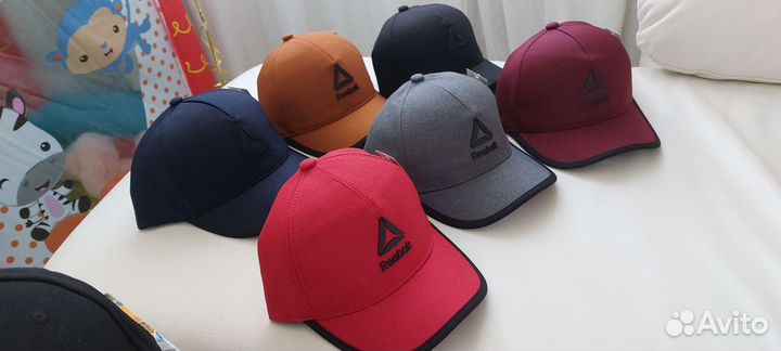 Бейсболка мужская Reebok только бордовая и рыжая